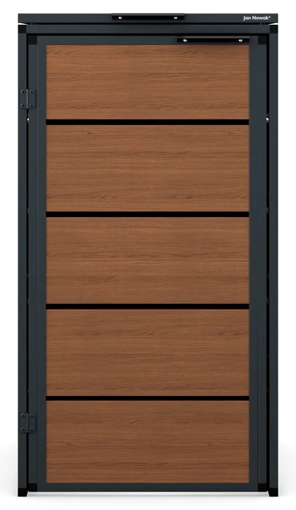 Zabudowa śmietnikowa 120L jednokomorowa, antracyt - orzech