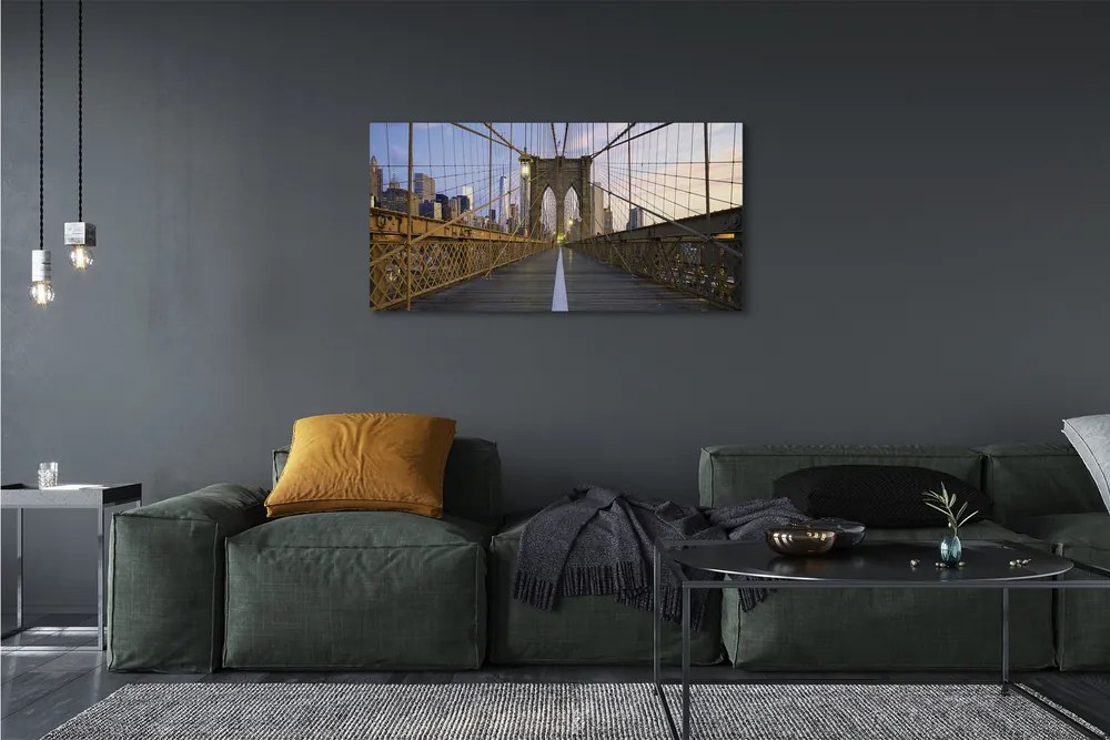 Obraz drukowany na płótnie Skyline o Zachodzie Słońca