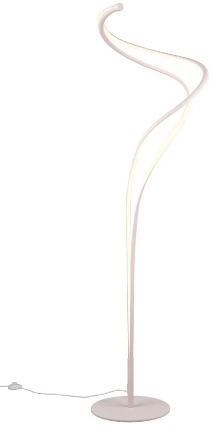 Biała lampa stojąca LED z metalowym kloszem (wys. 160 cm) Nala – Trio Select