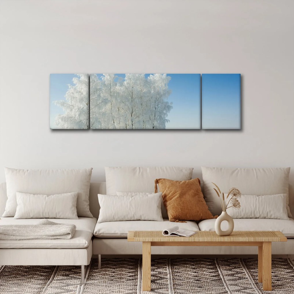 Obraz zaśnieżonego krajobrazu (170x50 cm)