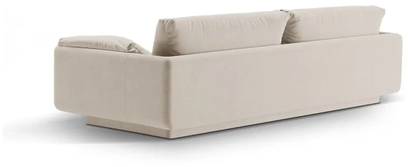 Biała aksamitna sofa 250 cm Torino – Micadoni