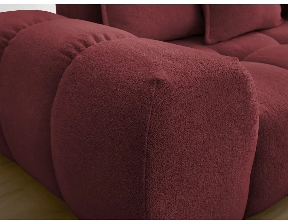 Bordowa sofa z tkaniny szenilowej 278 cm Everest – Bobochic Paris