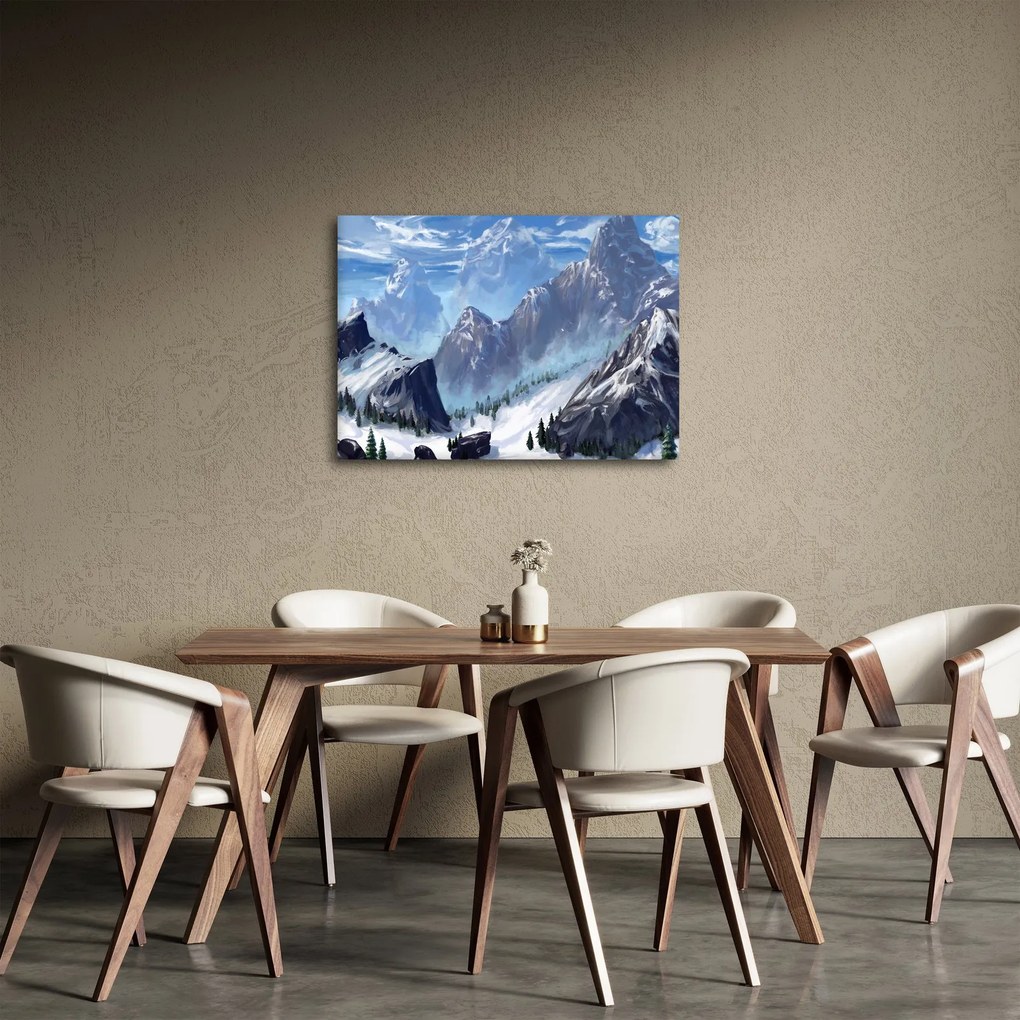 Obraz - Malowane góry (70x50 cm)
