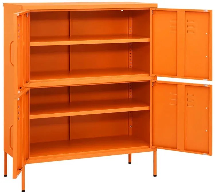 Pomarańczowa stalowa szafka wielofunkcyjna F6-T14