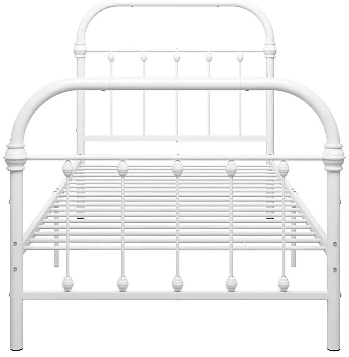Białe metalowe łóżko 90x200 cm D2-T88