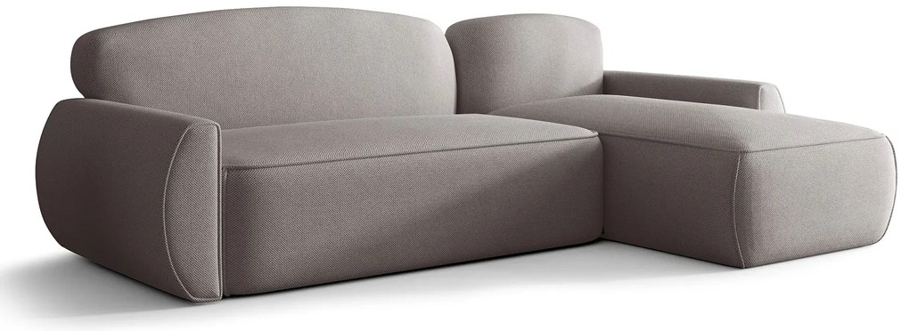 Ciemnoszary rozkładany narożnik z pojemnikiem D7-B47