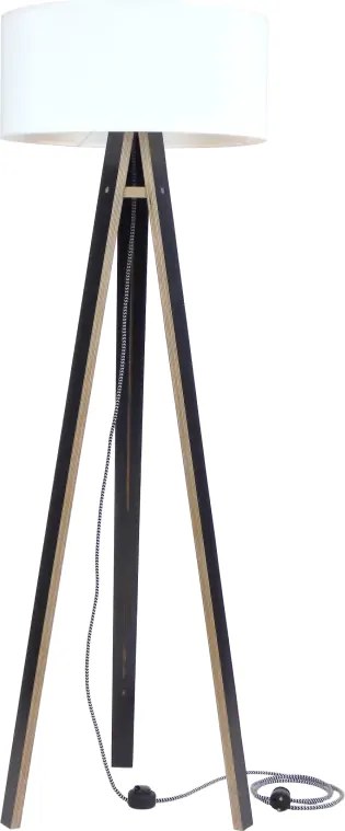 Lampa stojąca Wanda czarna, biały