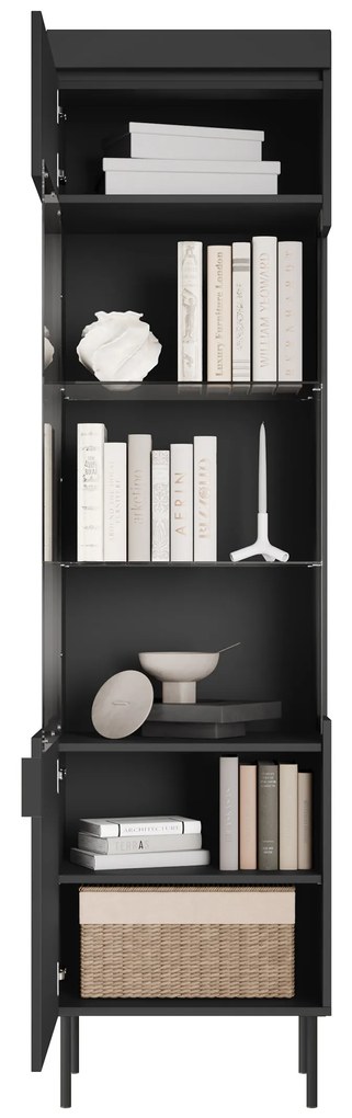 Witryna do salonu Sentia 1D - czarny / czarny