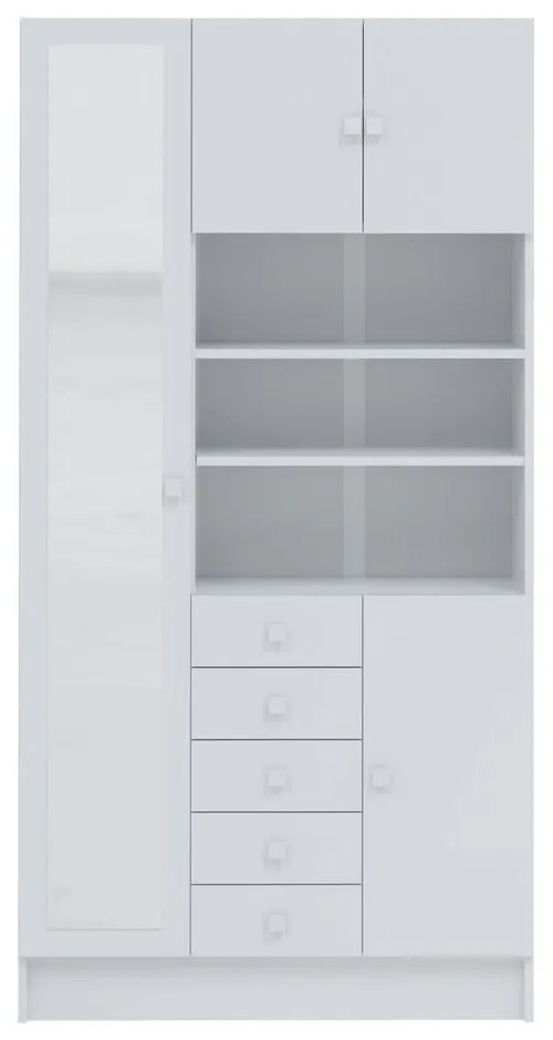 Biała szafka łazienkowa 90x182 cm Combi – TemaHome