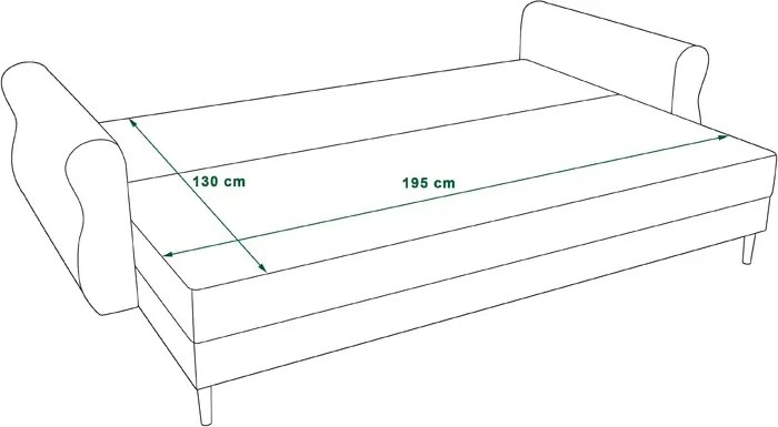 Beżowa kanapa rozkładana H3-S54