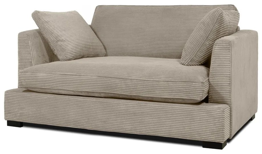 Beżowa sztruksowa sofa 132 cm Mobby – Scandic