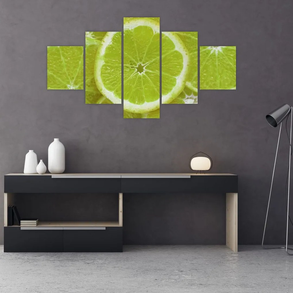 Obraz - pokrojone cytryny (125x70 cm)