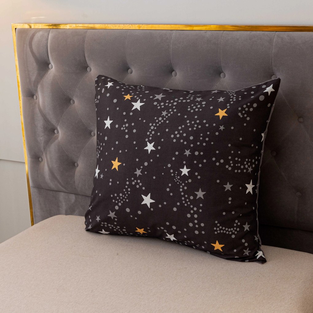 PrzytulneMieszkanie.pl PrzytulneMieszkanie.pl Flanelowa pościel z mikrofibry STELLAR ciemnoszara Rozmiar pościeli: 70 x 90 cm | 140 x 200 cm