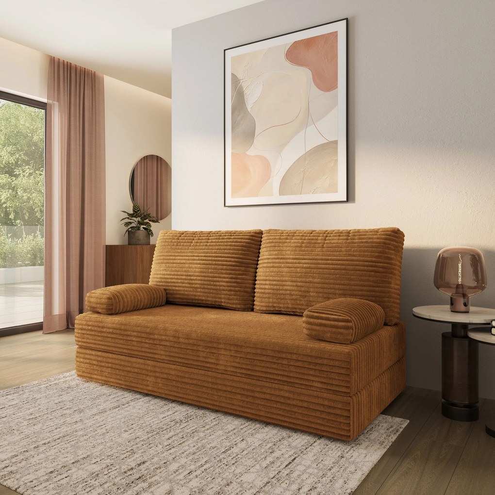 Masseno Sofa piankowa SILAR z funkcją spania - Miedziany - TILIA 56 / Bez stelaża