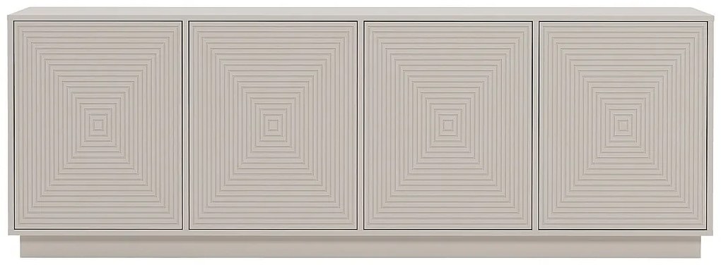 Kredens 4-drzwiowy z MDF – beżowy – MEZULIA