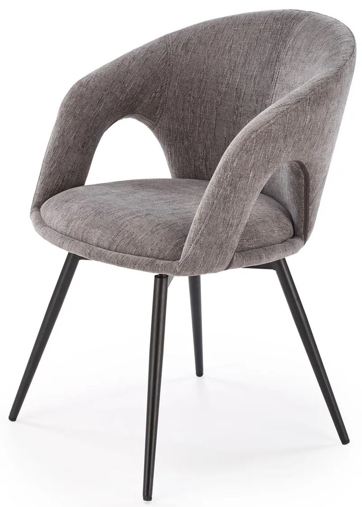 Krzesło popielaty obrotowe, K550 nowoczesne, do jadalni, salonu, biura