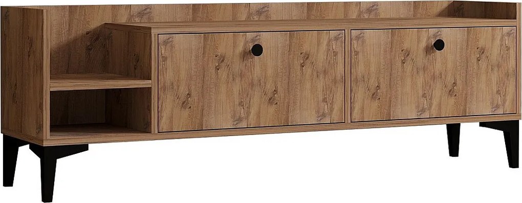 Stojak pod telewizor – szerokość 150 cm – sosna atlantycka – płyta wiórowa pokryta melaminą