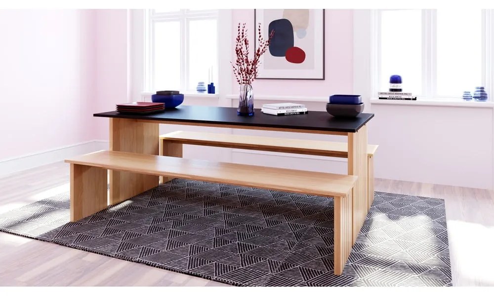 Stół z blatem w dekorze dębu 90x160 cm Stripe – Woodman