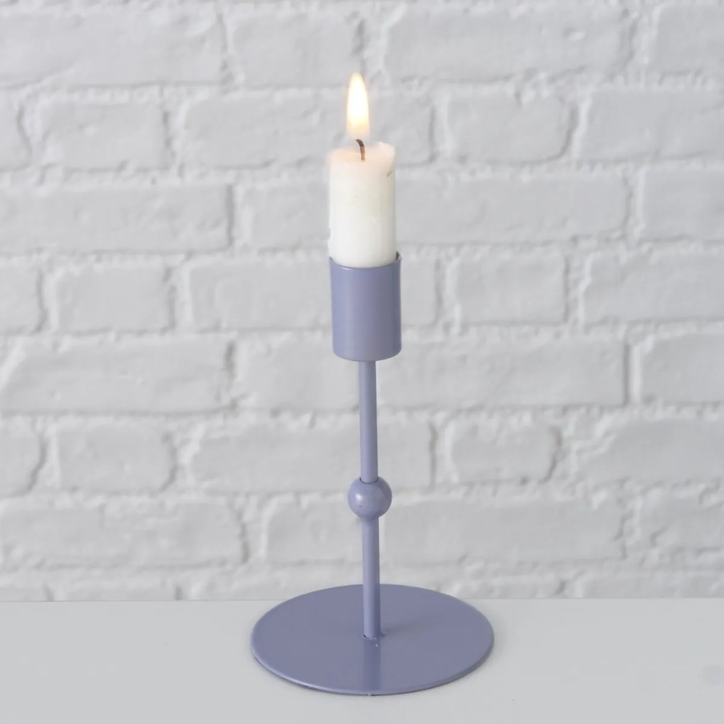 Metalowe świeczniki Kimberly, 3 sztuki, pastelowe kolory