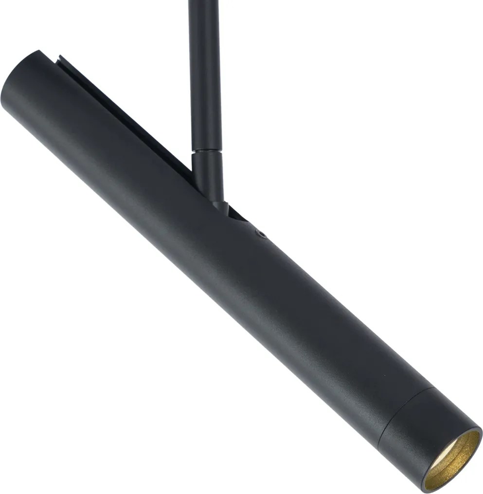 Nowoczesny reflektor czarny do systemu szynowego 1-fazowego - Slimline Avery