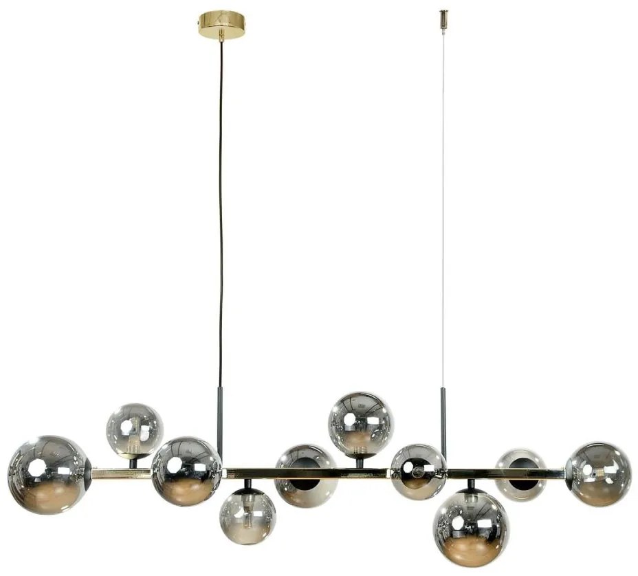 Zuma Line 1213 - Żyrandol na lince SERENITY 10xG9/8W/230V złota/dymna czerń