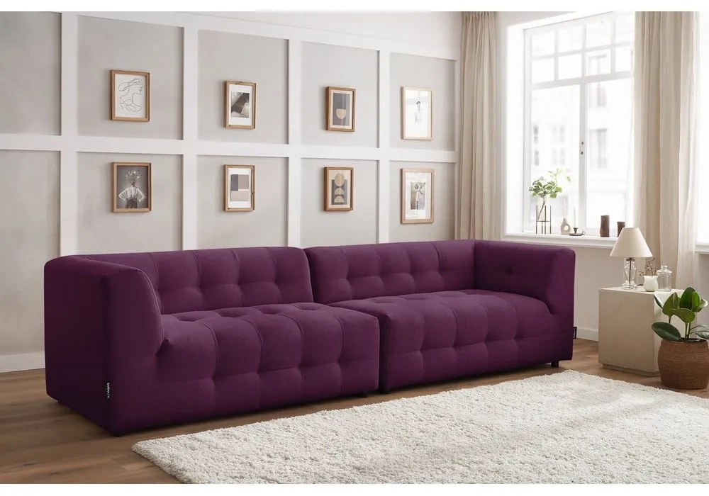 Ciemnofioletowa sofa 324 cm Kleber – Bobochic Paris