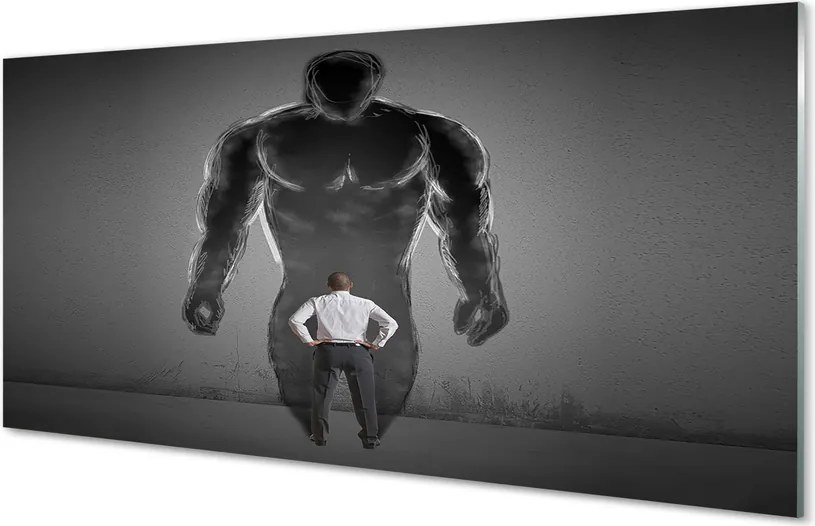 Szkło do Kuchni na Ścianę Rzeźba Męskich Mięśni