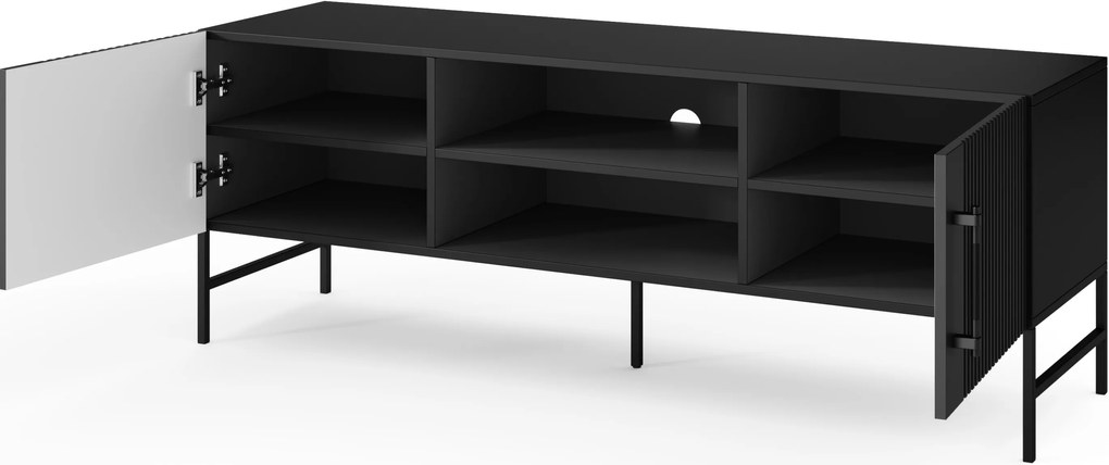 Stolik RTV RAFTT 152x55 cm, czarny