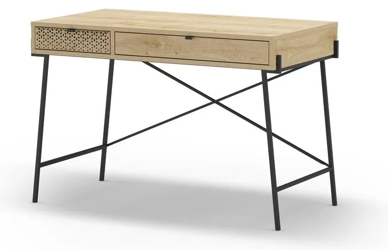 Biurko w dekorze dębu 60x110 cm Ecrin – Marckeric