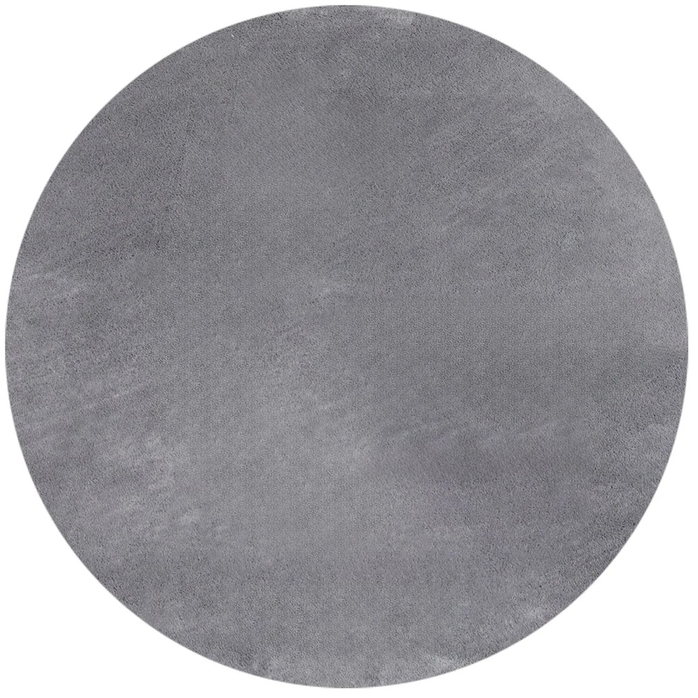 Dywan pluszowy Sky szary 120 cm x 120 cm koło