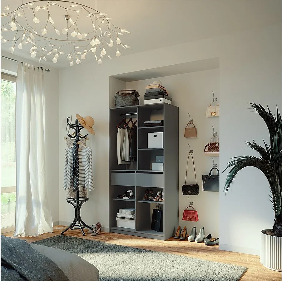 Szafa antracyt 100x50x200 elmo