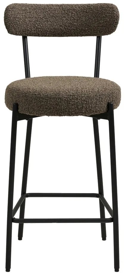 Brązowy tapicerowany hoker (wysokość siedziska 65 cm) Badalona – House Nordic