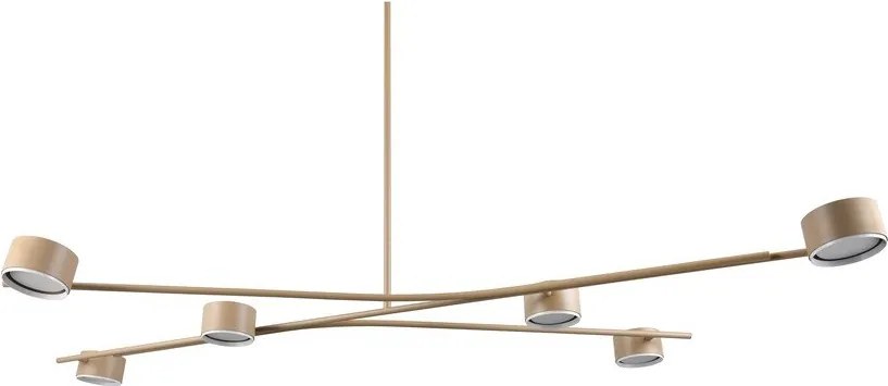 Beżowa metalowa lampa wisząca Coda – Trio Select