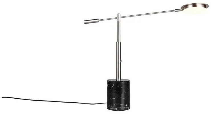 Czarna/w kolorze srebra lampa stołowa LED (wysokość 65 cm) Fiore – Trio Select