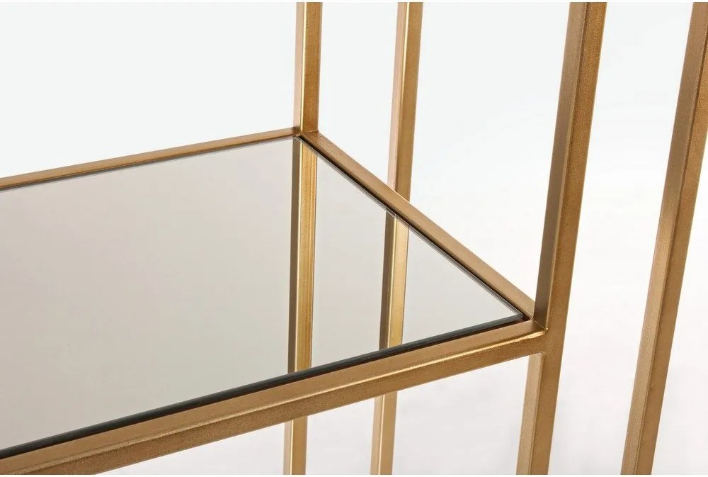 Stalowy regał w kolorze złota 68x172,5x28 cm Elenor – Bizzotto