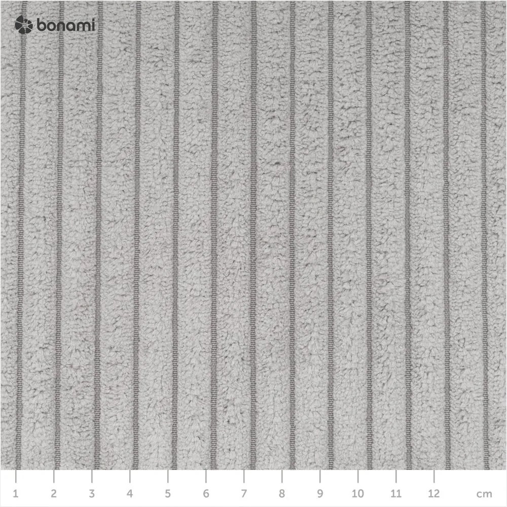 Szary sztruksowy puf Ariella – Ropez