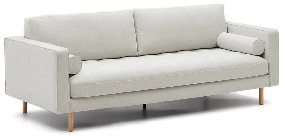 Szarobeżowa sofa z tkaniny szenilowej 222 cm Debra – Kave Home