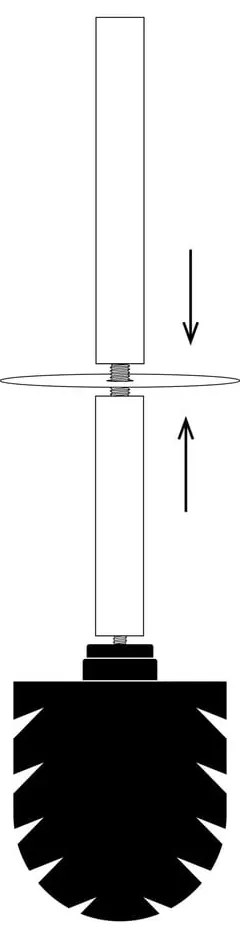 Czarna ceramiczna szczotka do WC Lotus – Mette Ditmer Denmark