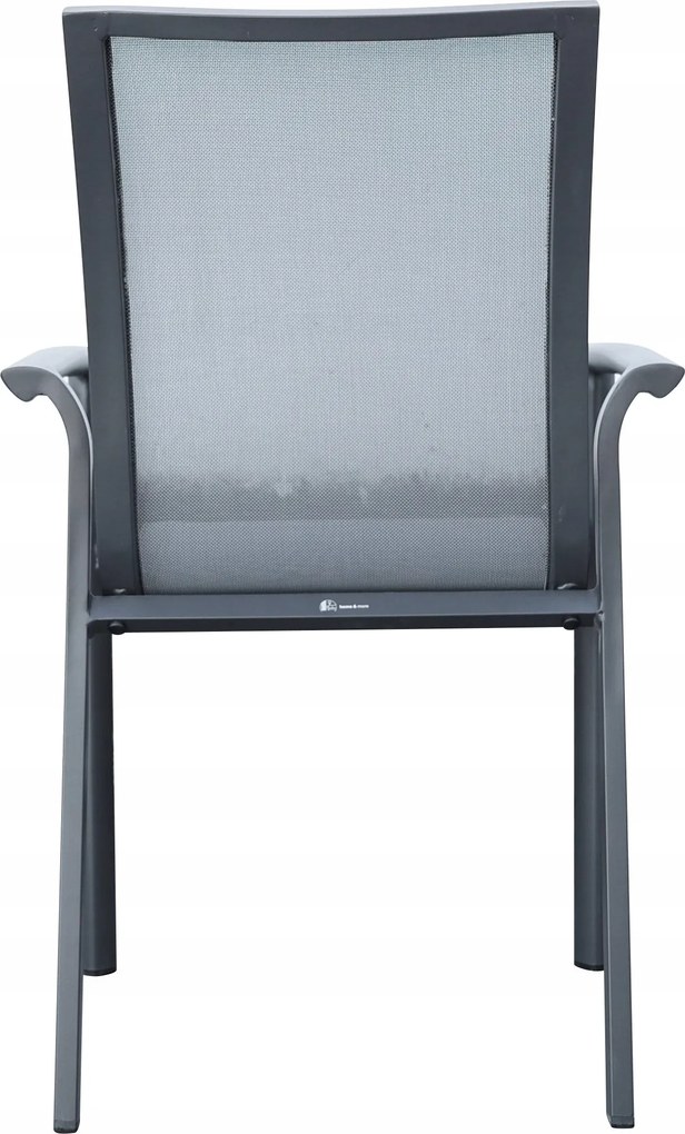 Krzesło ogrodowe aluminiowe beżowe 56x65x88 cm komfortowe wytrzymałe