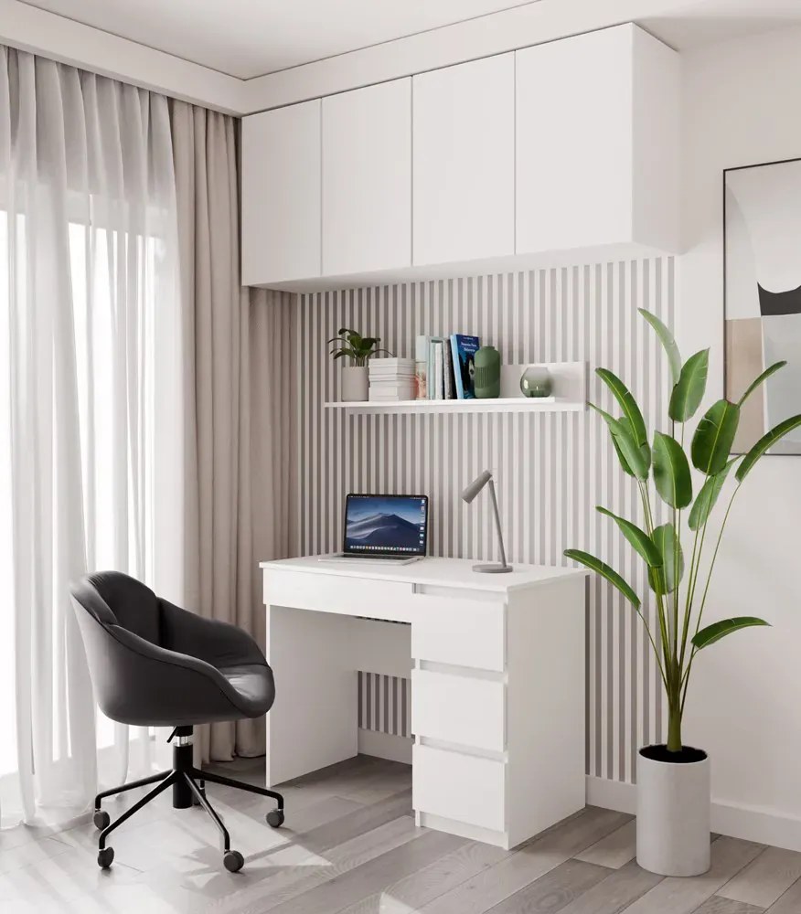 Wisząca biała półka ścienna B2-P37