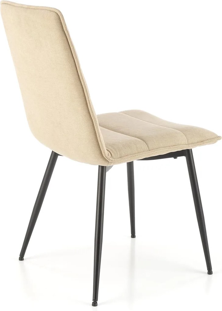 Tapicerowane krzesło K493 z poziomymi przeszyciami