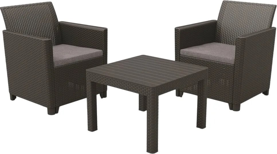 Keter zestaw balkonowy Claire grafitowy