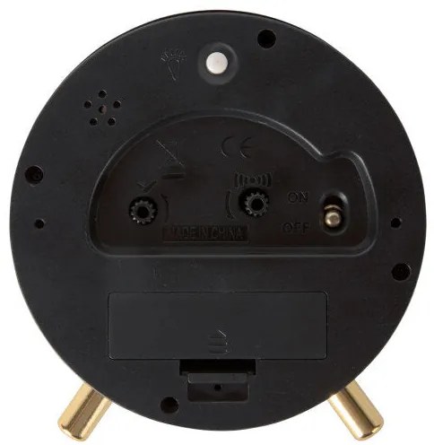 Budzik glamour GOLD DISC, Ø 11 cm