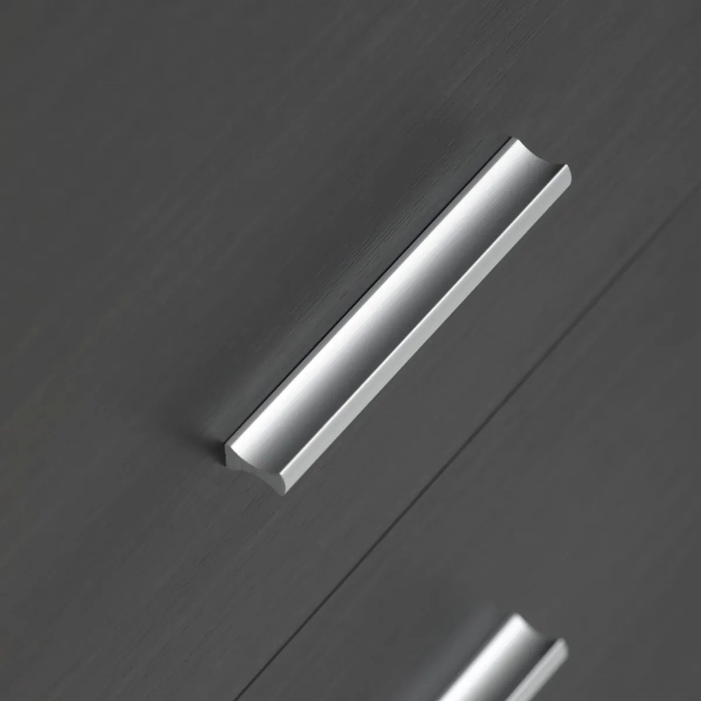 Biurko 3218 OAK, czarne i dębowe