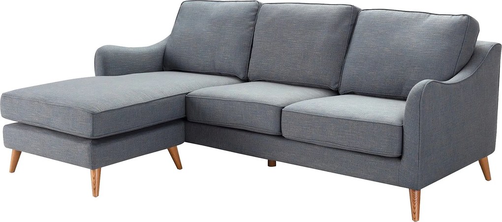 Sofa narożna Venuste denim blue/brown