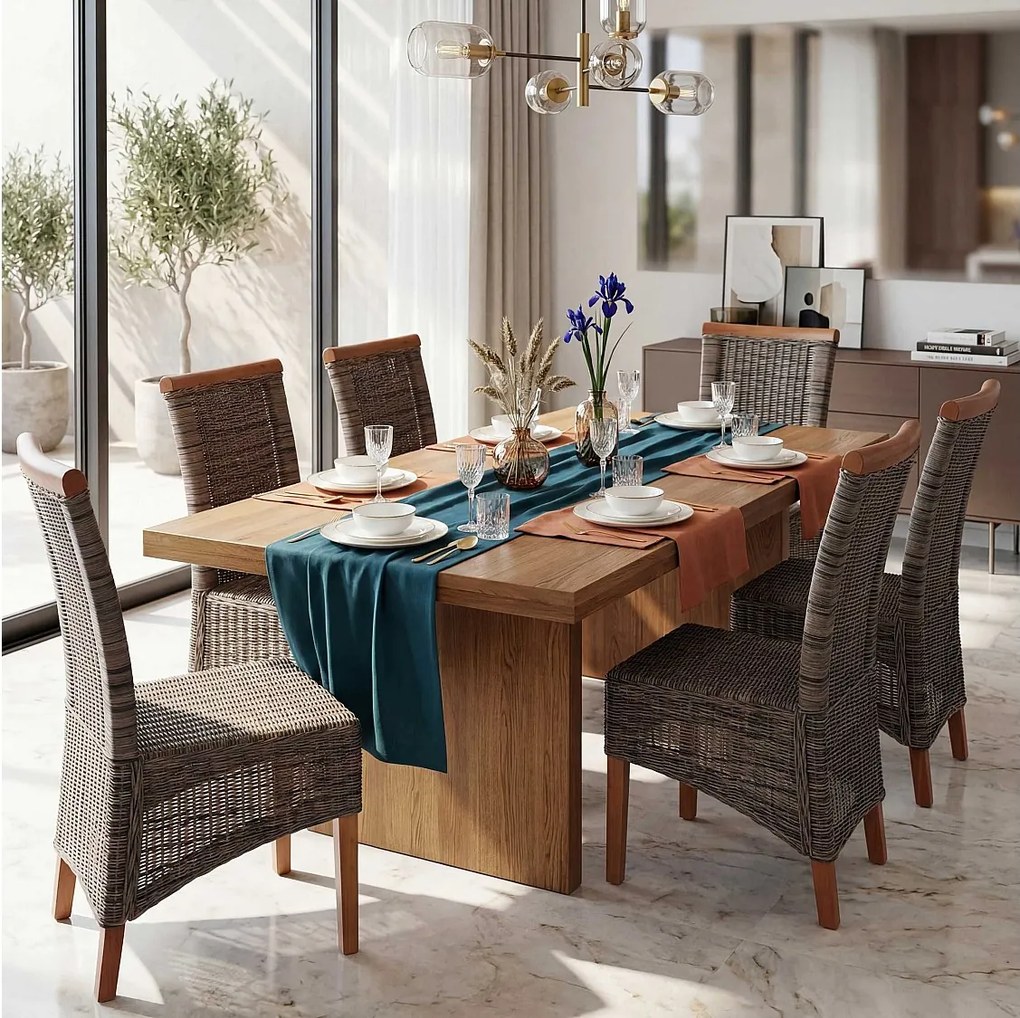 Krzesła do jadalni Sinio (zestaw 6 sztuk),  bez poduszek na siedzisko