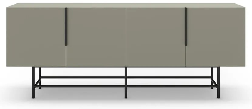 Zielonoszara niska komoda 200x77,5 cm Eldia – Marckeric