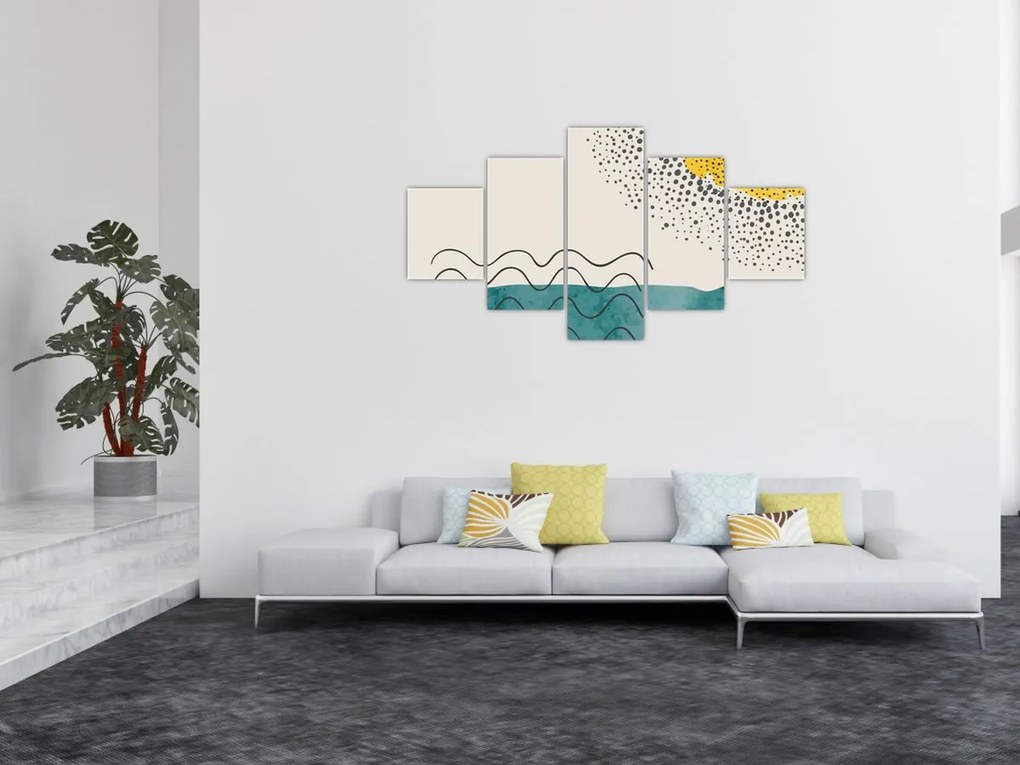 Obraz - Abstrakcyjny obraz plaży N⁰1 (125x70 cm)