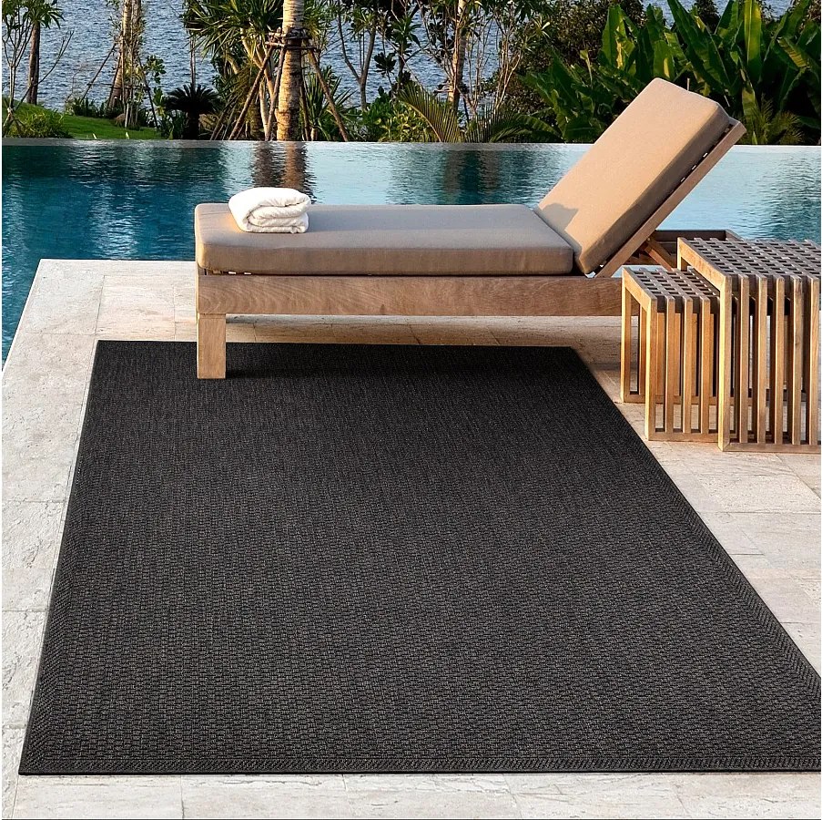 Dywan Toulouse Zewnętrzny, Uni, Antracyt, 140 x 200 cm