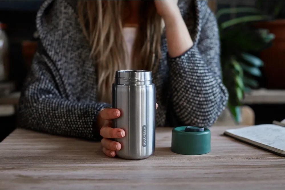 Kubek termiczny ze stali nierdzewnej w kolorze srebra 340 ml – Black + Blum